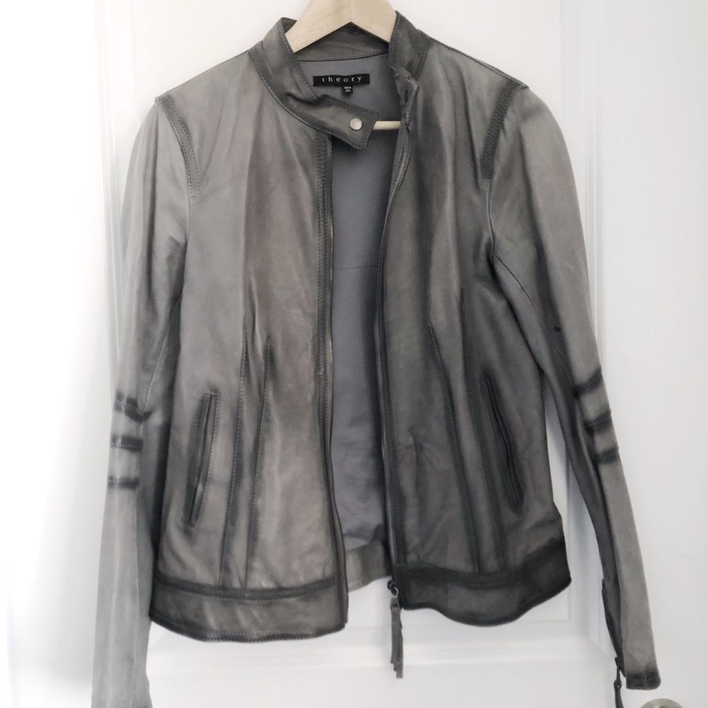 THEORY Moto Style leather jacket - medium